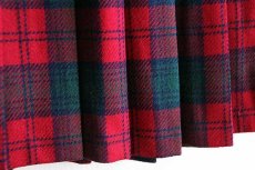 画像4: 90s USA製 PENDLETONペンドルトン AUTHENTIC LINDSAY TARTAN タータンチェック ロング ウール プリーツスカート 10★F (4)