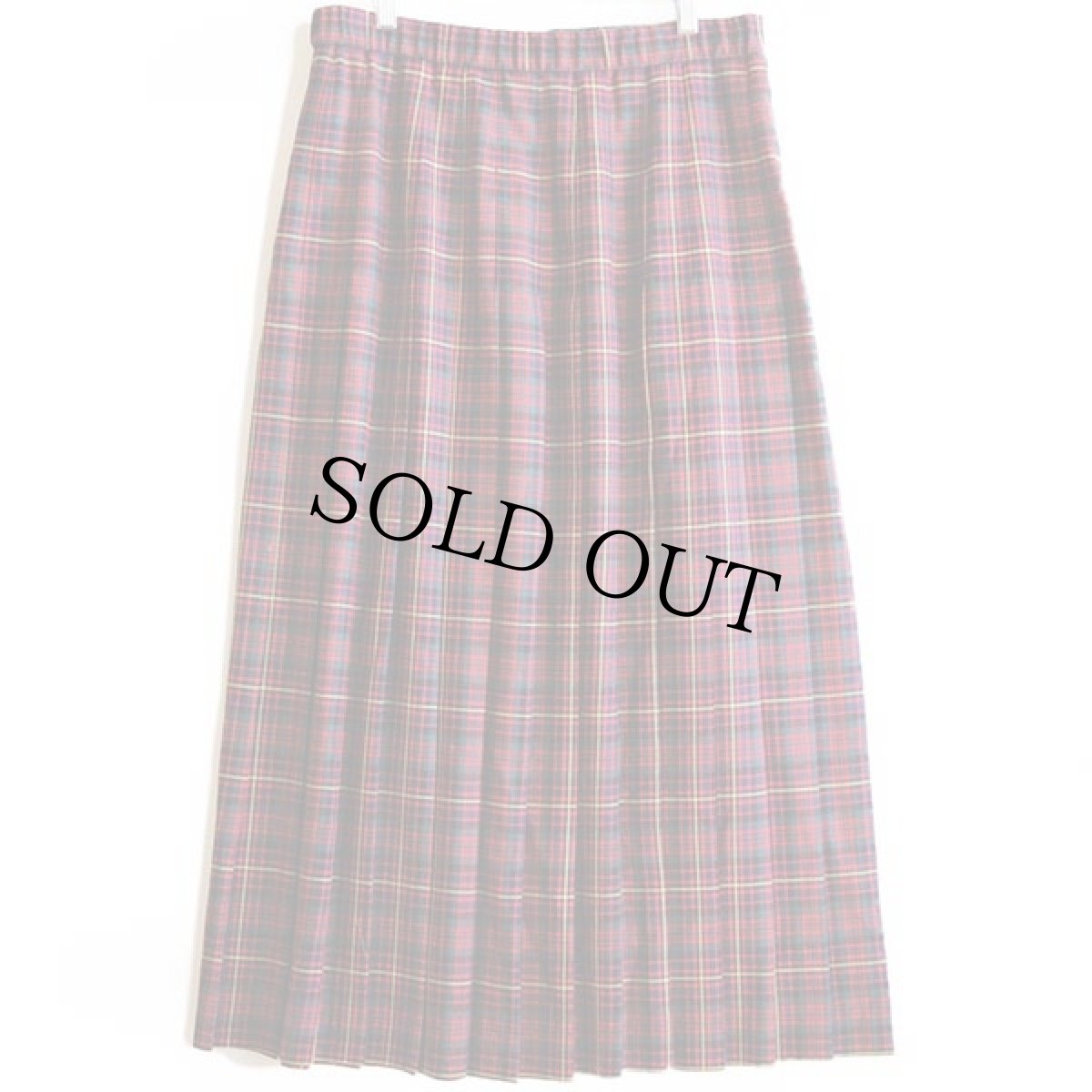 画像2: 80s USA製 HAWKSLEY & WIGHT タータンチェック マキシ丈 ウール プリーツスカート 12 (2)