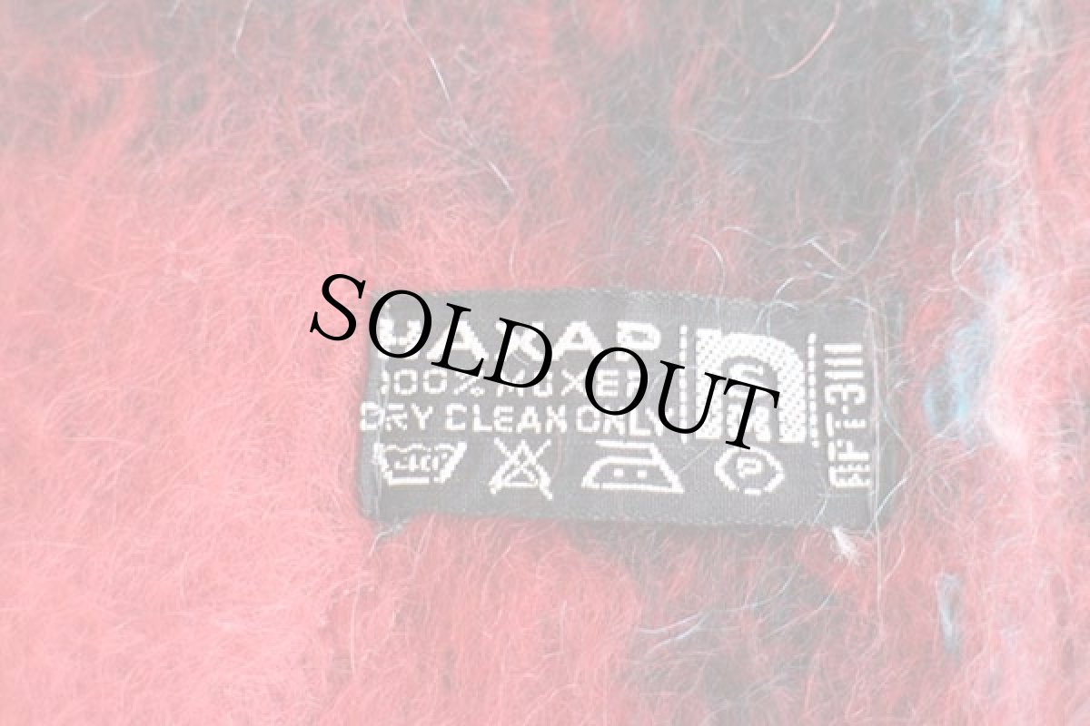 画像3: ビンテージ HAXAP タータンチェック モヘヤ パイル マフラー (3)