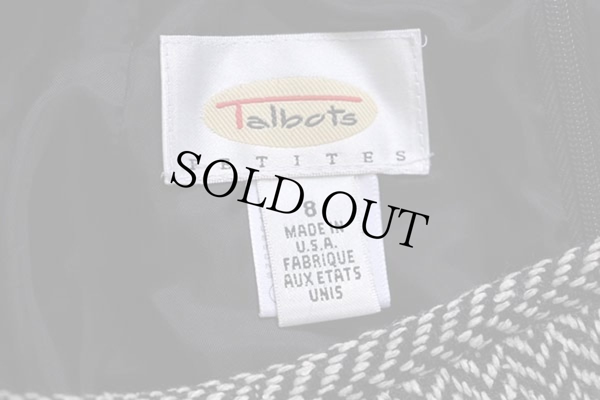 画像3: 90s USA製 Talbots ヘリンボーン ロング ウール×カシミヤ×シルク スカート 黒×白 8 (3)