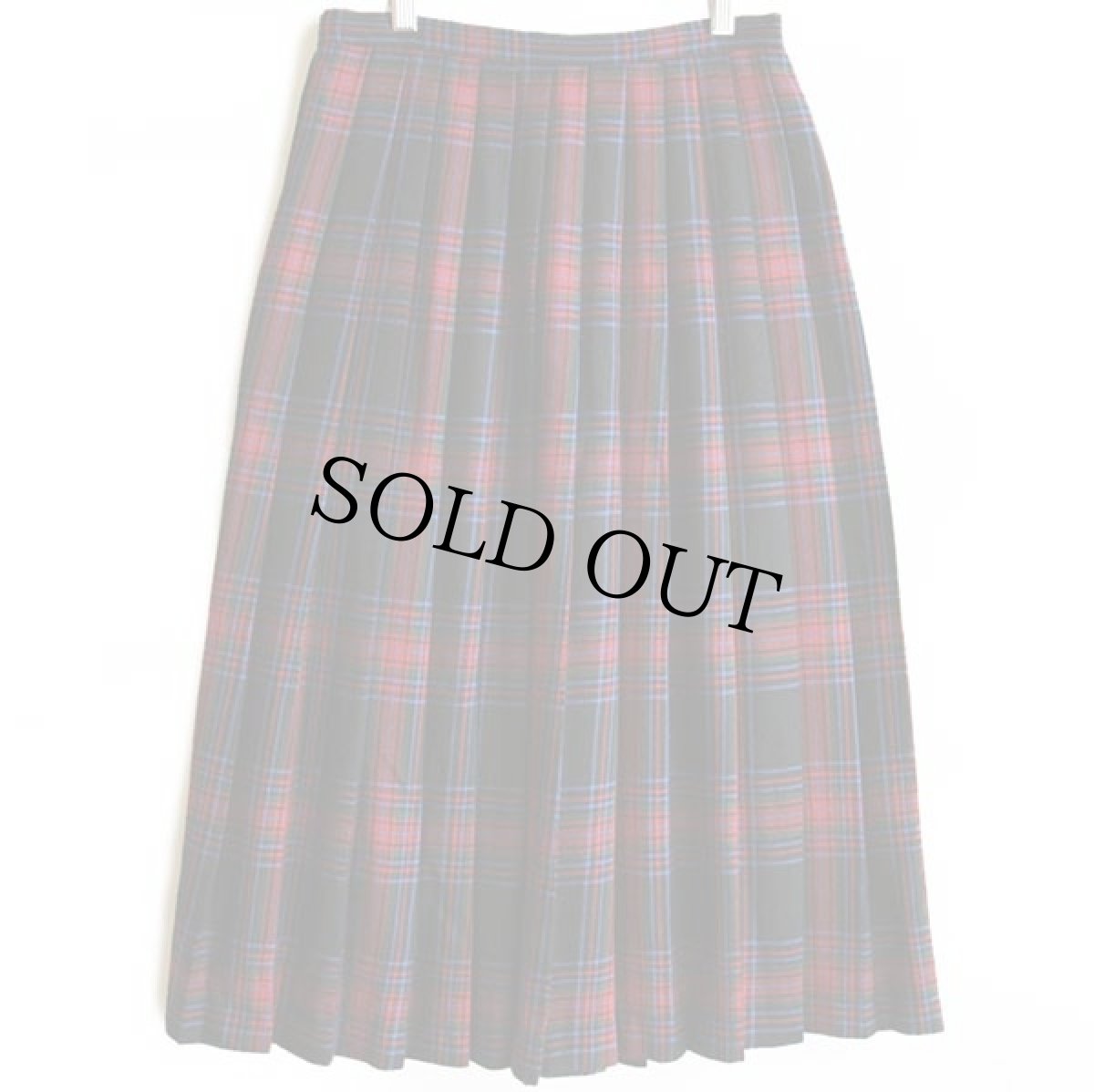 画像2: 80s USA製 PECK&PECK タータンチェック ロング ウール プリーツスカート 8 (2)