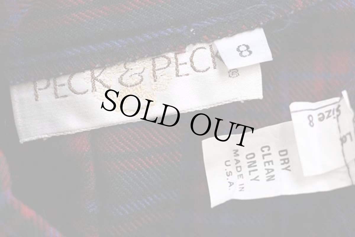 画像3: 80s USA製 PECK&PECK タータンチェック ロング ウール プリーツスカート 8 (3)