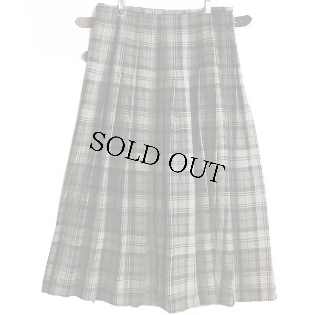 画像2: アイルランド製 O'NEIL OF DUBLIN タータンチェック マキシ丈 ウール キルトスカート S (2)