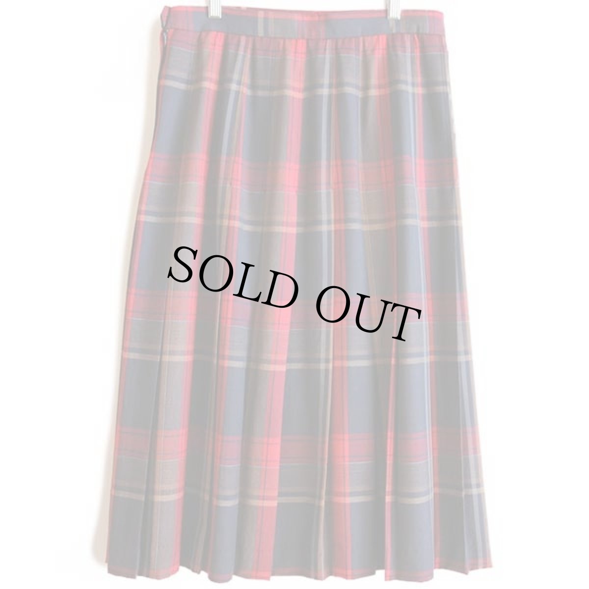 画像2: 70s USA製 PENDLETONペンドルトン タータンチェック ロング ウール プリーツスカート★B (2)