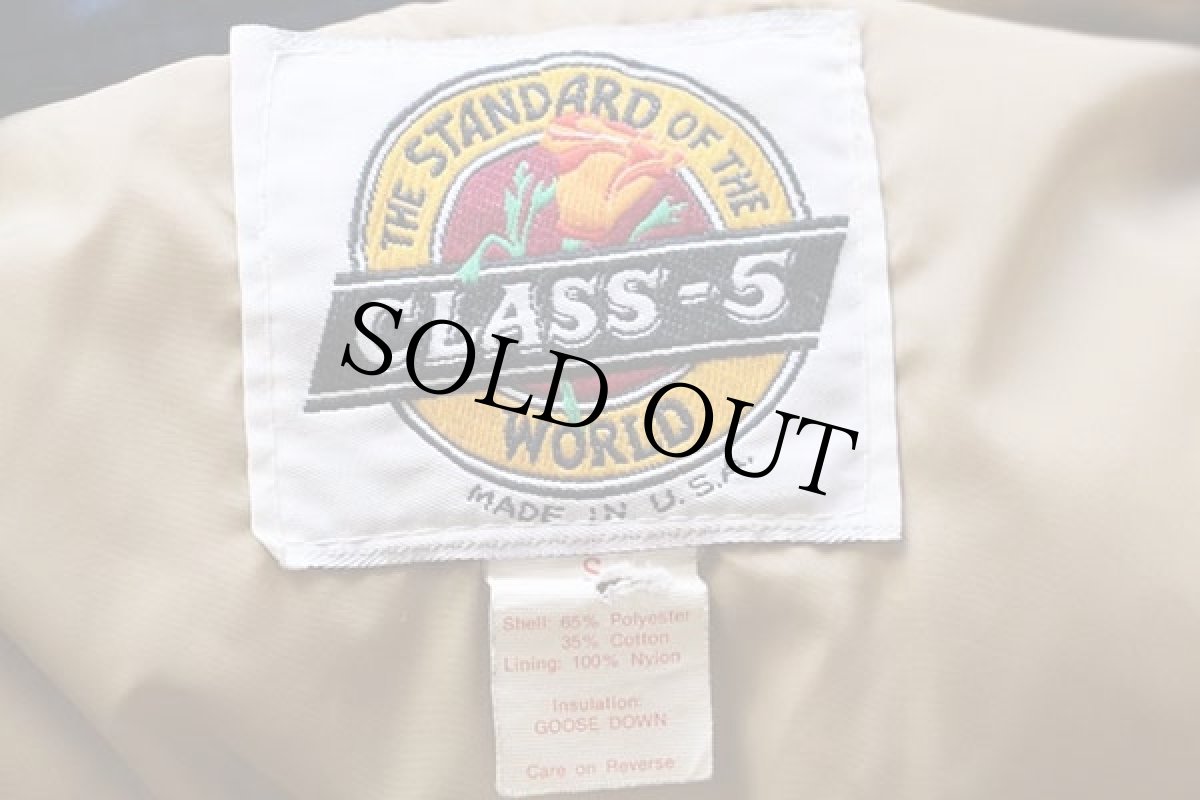 画像4: 80s USA製 CLASS-5 ダウンベスト 紺 S (4)