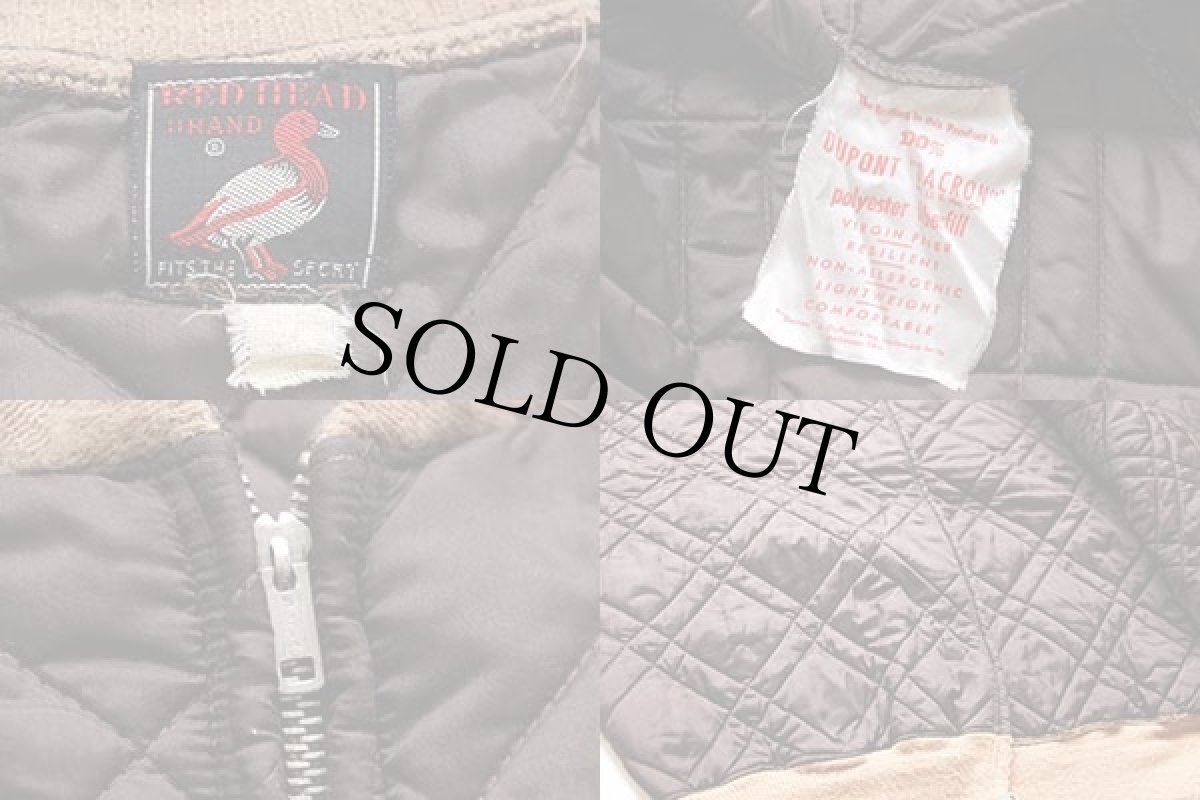 画像5: 60s RED HEADレッドヘッド パチポケ ナイロン キルティングジャケット 焦げ茶 (5)