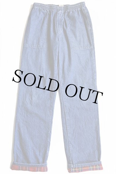 80s USA製 LALLY コットンハニカムサーマル \"米軍同型\" L Y's BORN PRODUCT] COTTON TWILL CUT LINE KNEE PANTS(XS Mocha