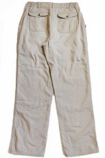 画像3: 90s USA製 L.L.Bean タータンチェック ネルライナー コットンパンツ ベージュ w34 (3)