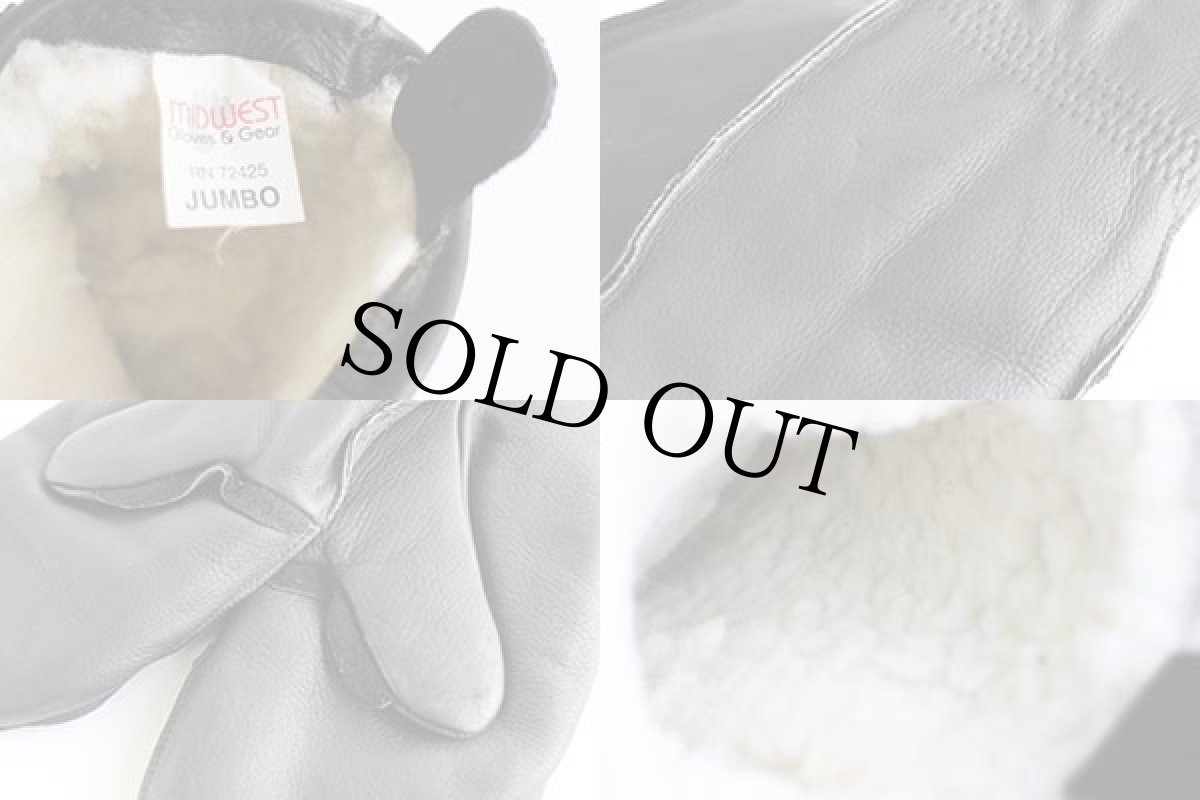 画像4: MIDWEST Gloves & Gear ボアライナー レザー ミトン グローブ 黒★手袋 (4)