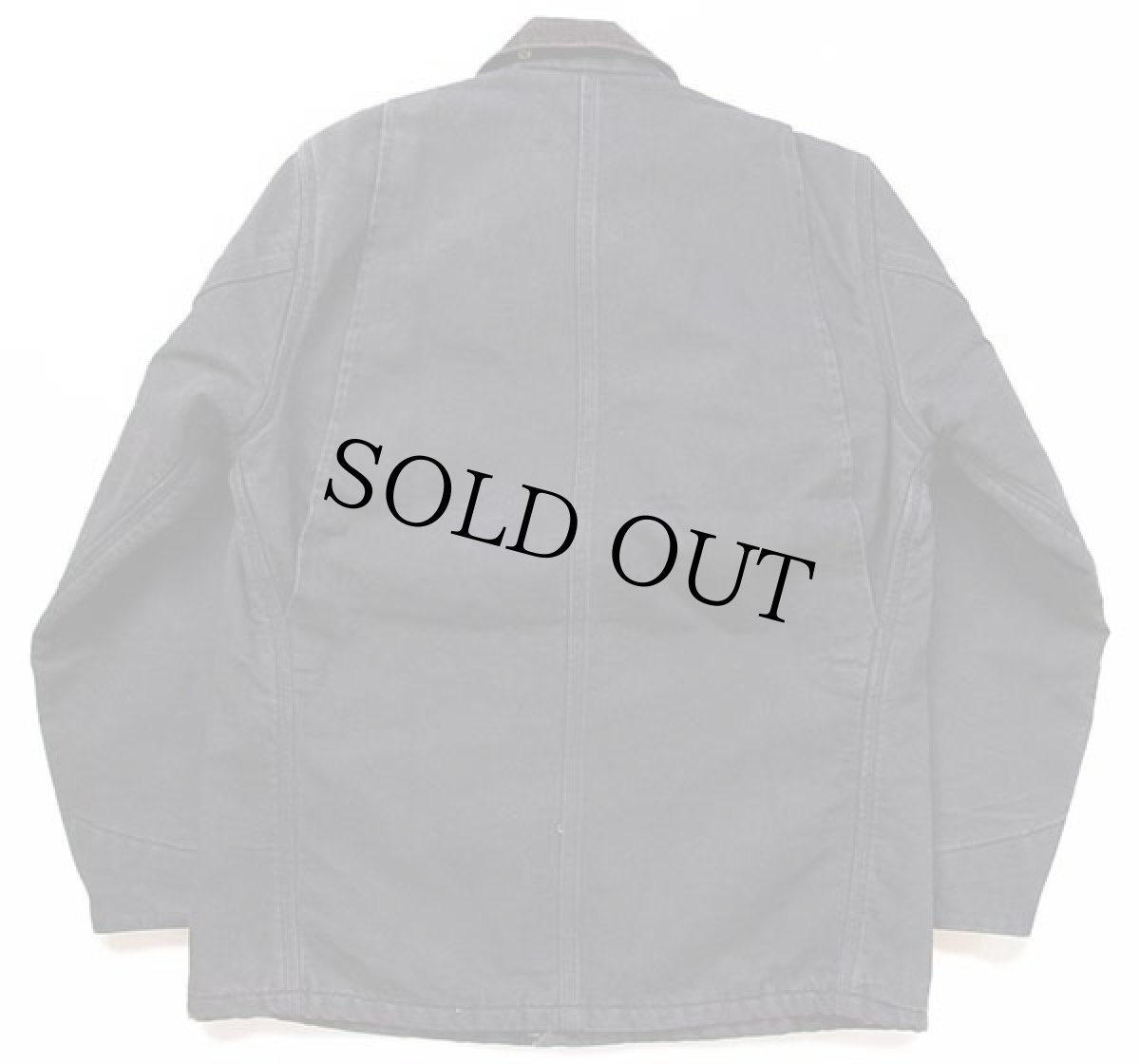 画像2: 80s USA製 carharttカーハート ブランケットライナー ダック地 チョアコート カバーオール 黒 (2)