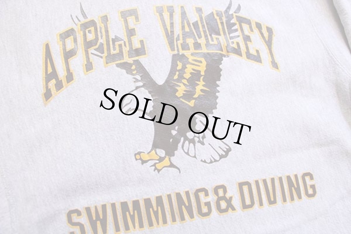 画像3: 90s USA製 Championチャンピオン APPLE VALLEY メッセージ 両面プリント リバースウィーブ スウェット 杢グレー XL (3)