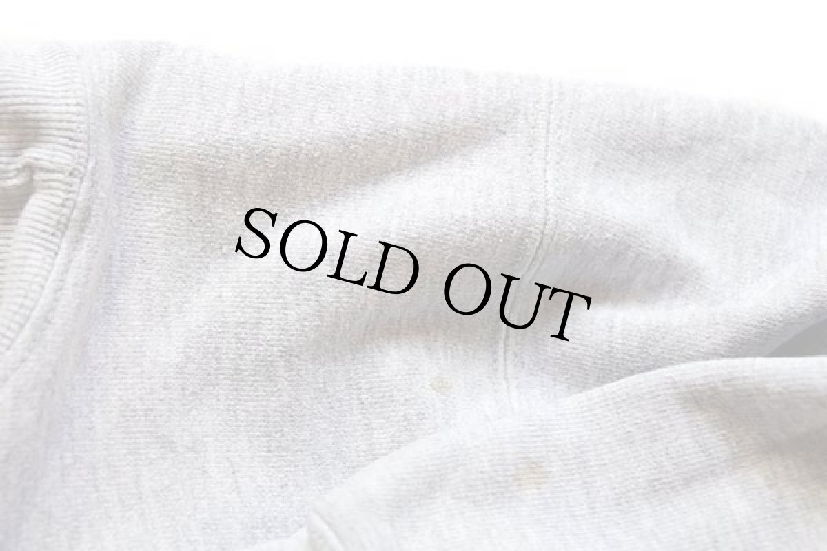 画像6: 90s USA製 Championチャンピオン APPLE VALLEY メッセージ 両面プリント リバースウィーブ スウェット 杢グレー XL (6)