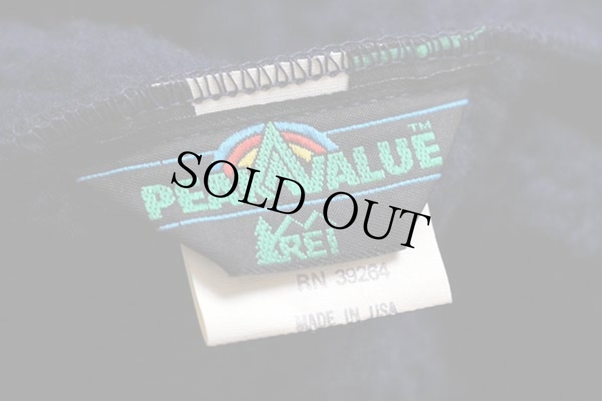 画像5: 70s USA製 REI PEAK VALUE ショールカラー パイルジャケット 紺 M★フリース (5)