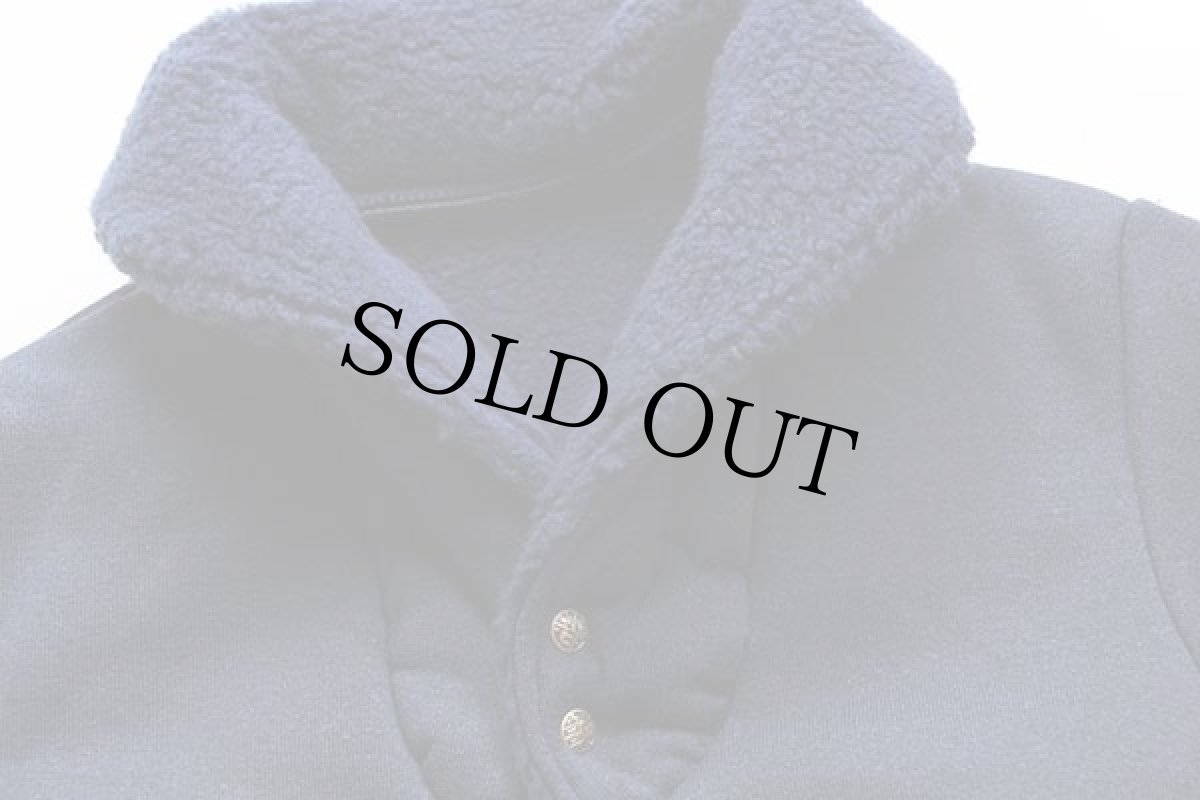 画像4: 70s USA製 REI PEAK VALUE ショールカラー パイルジャケット 紺 M★フリース (4)