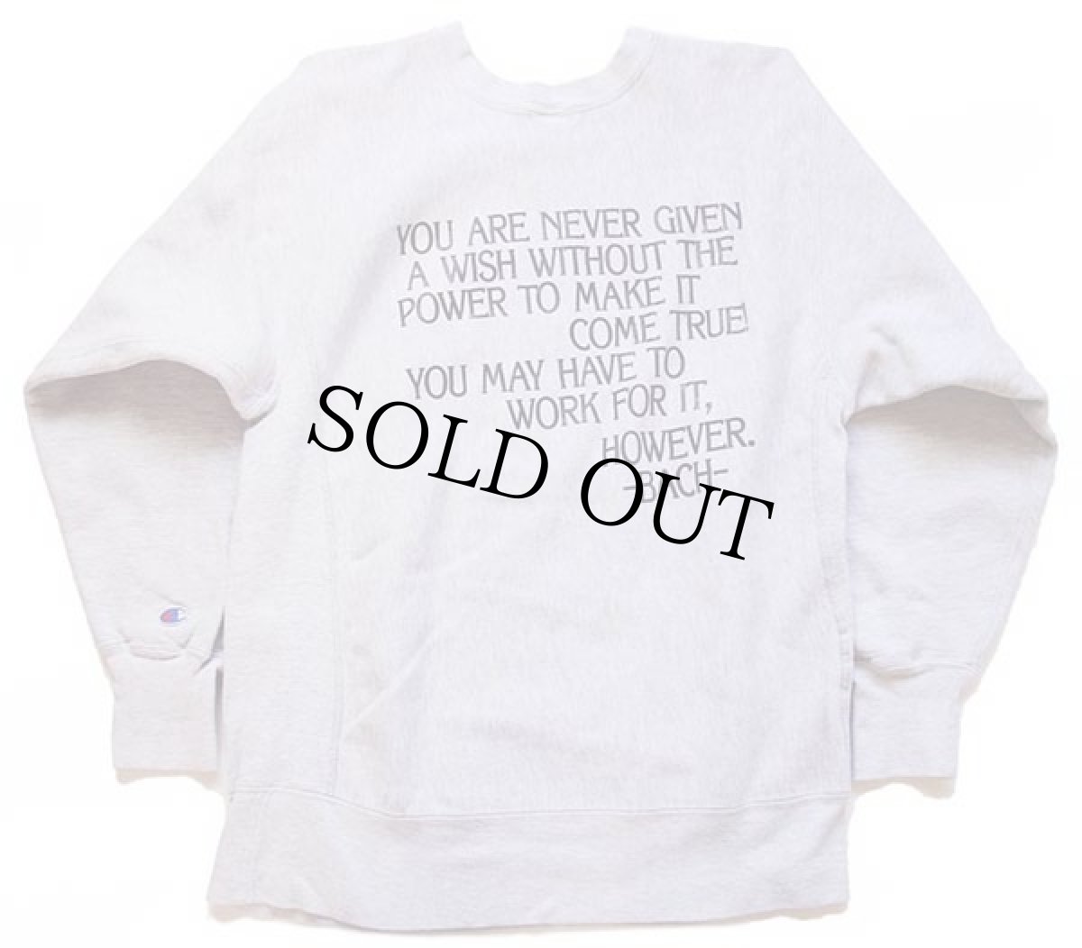 画像2: 90s USA製 Championチャンピオン APPLE VALLEY メッセージ 両面プリント リバースウィーブ スウェット 杢グレー XL (2)