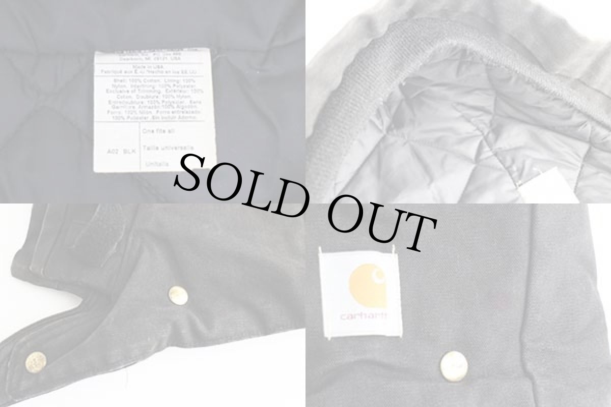 画像5: 90s USA製 carharttカーハート ARCTIC HOOD キルティングライナー ダックフード 黒 (5)