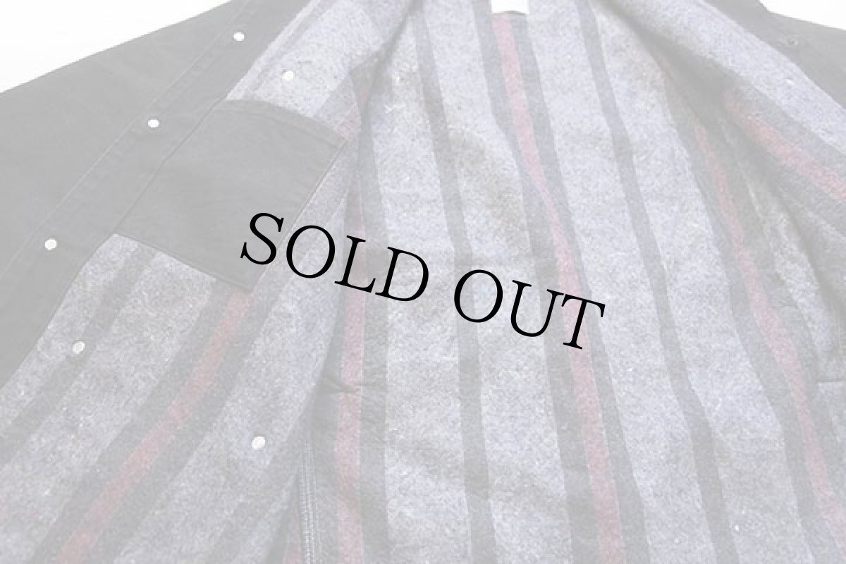 画像5: 80s USA製 carharttカーハート ブランケットライナー ダック地 チョアコート カバーオール 黒 (5)