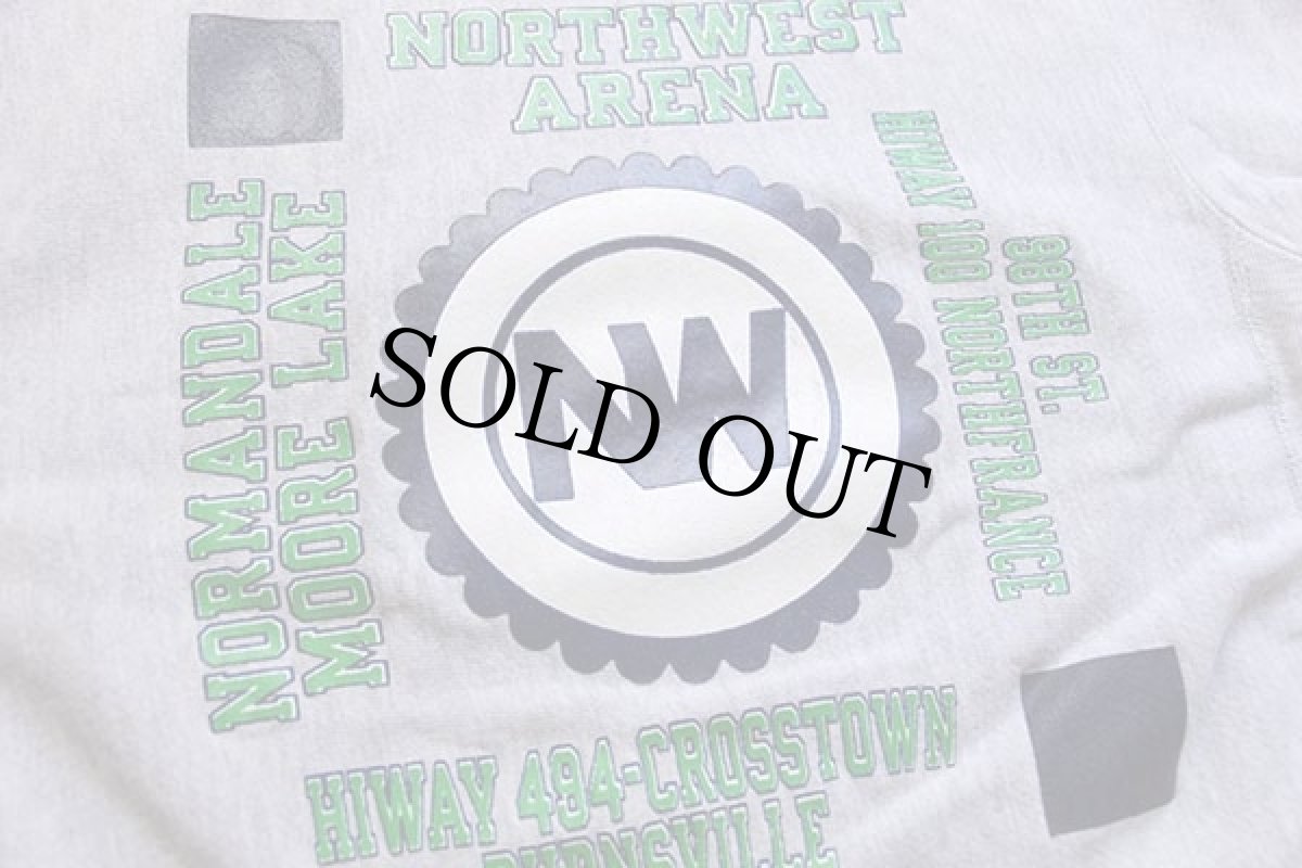 画像4: 90s USA製 Championチャンピオン NORTHWEST ARENA リブライン リバースウィーブ スウェット 杢グレー M (4)