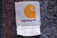 画像4: 80s USA製 carharttカーハート ブランケットライナー ダック地 チョアコート カバーオール 黒 (4)