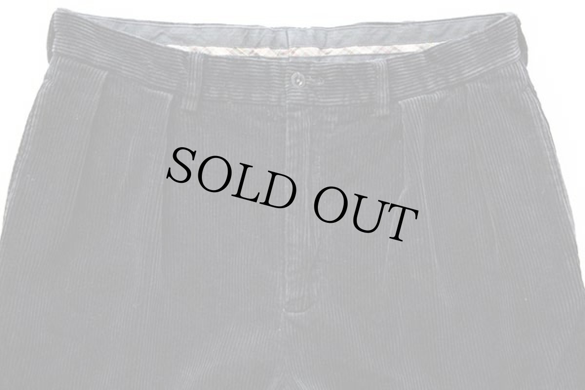 画像4: ポロ ラルフローレン ANDREW PANT ツータック 太畝 コーデュロイパンツ 黒 w36 L34★スラックス (4)