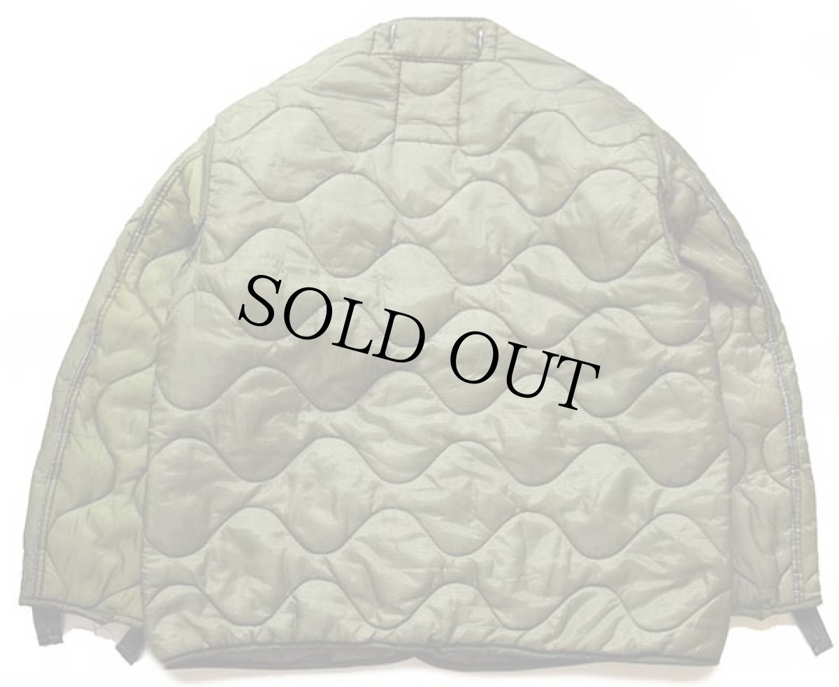 画像2: 80s 米軍 U.S.ARMY M-65 フィールドジャケット ツートン ナイロン キルティングライナー オリーブ M (2)