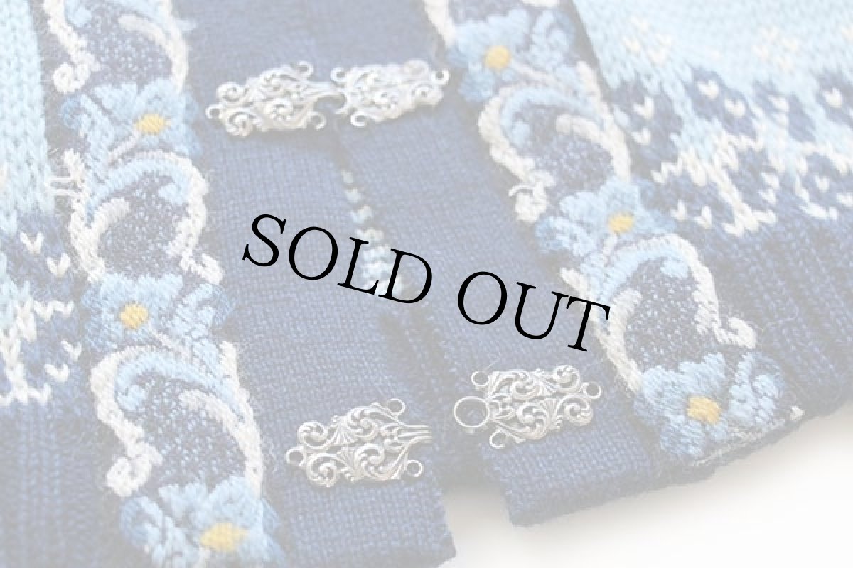 画像5: ノルウェー製 FJORD FASHION ノルディック柄 チロリアンテープ ウールニット カーディガン 44 (5)