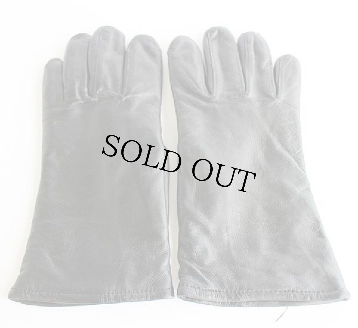 画像2: 10 米軍 ウールライナー レザーグローブ 黒 9★03 (2)