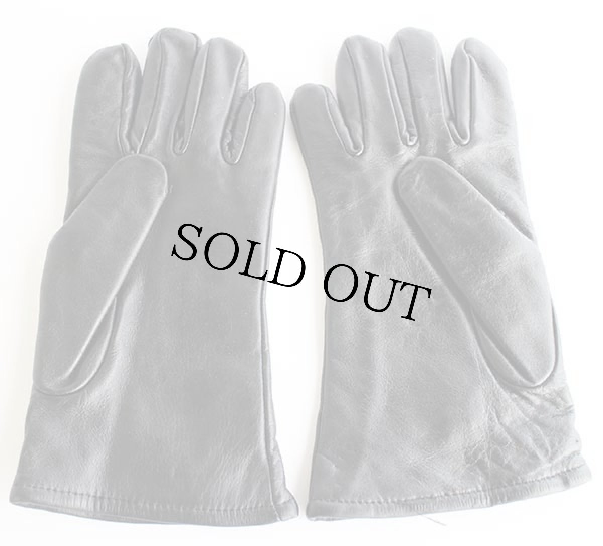 画像3: 10 米軍 ウールライナー レザーグローブ 黒 9★03 (3)