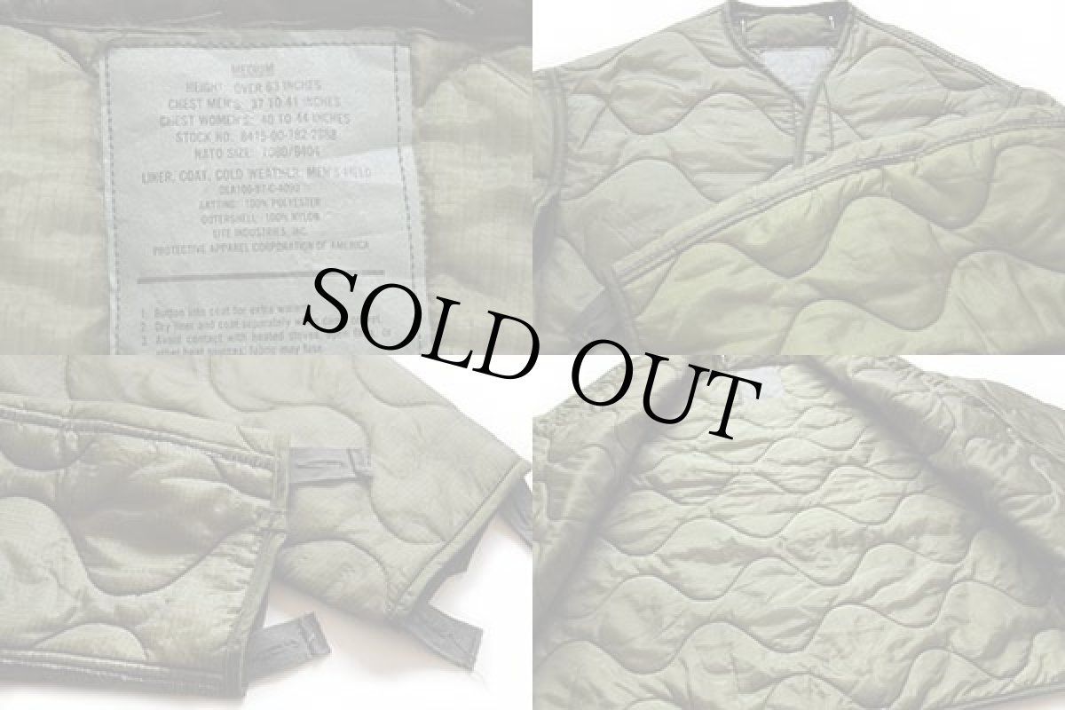 画像3: 80s 米軍 U.S.ARMY M-65 フィールドジャケット ツートン ナイロン キルティングライナー オリーブ M (3)