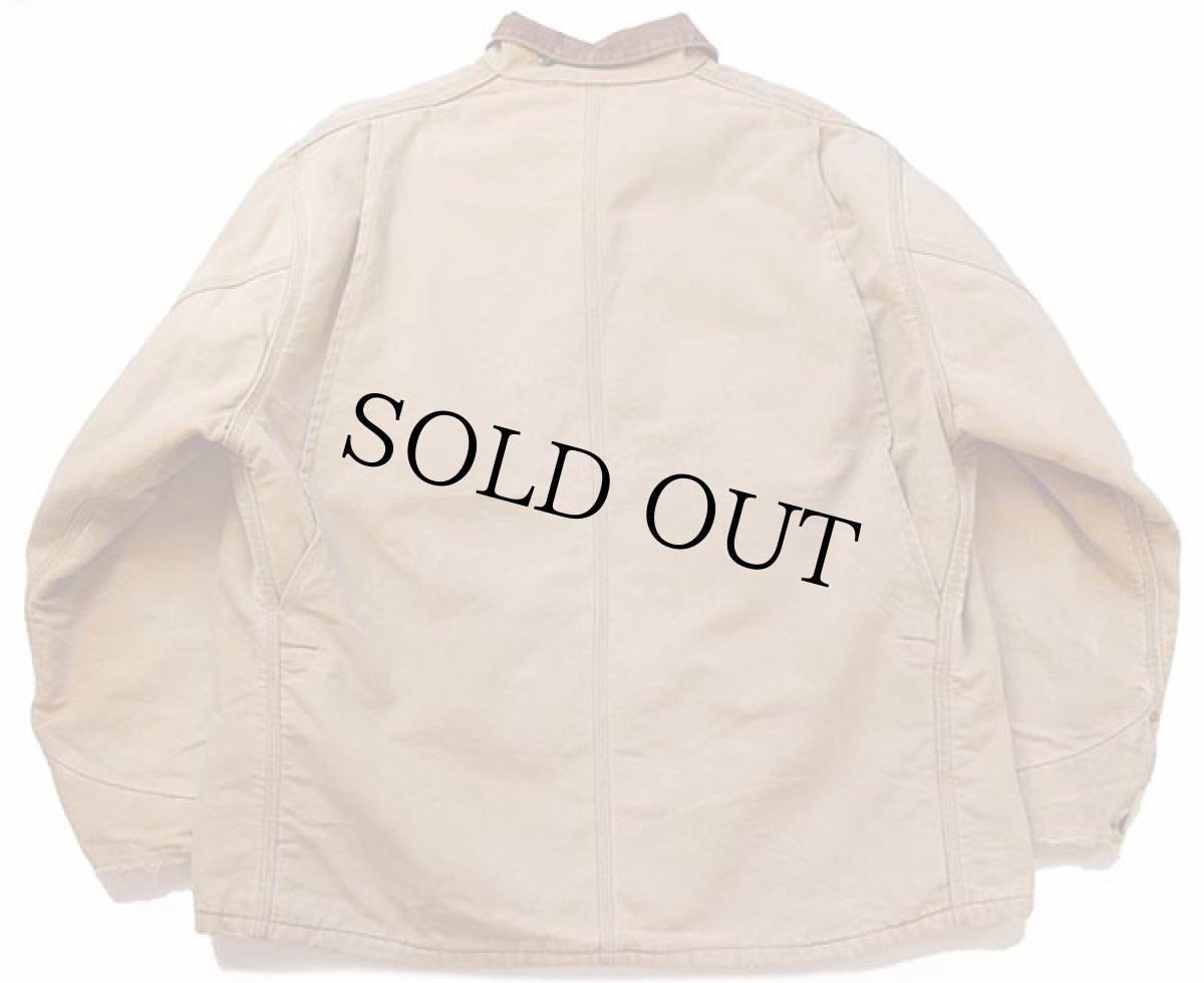 画像2: 80s carharttカーハート ブランケットライナー ダック地 チョアコート カバーオール 茶 (2)