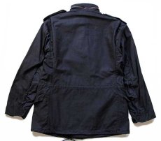 画像2: 90s USA製 ALPHAアルファ M-65 フィールドジャケット 黒 S-R (2)