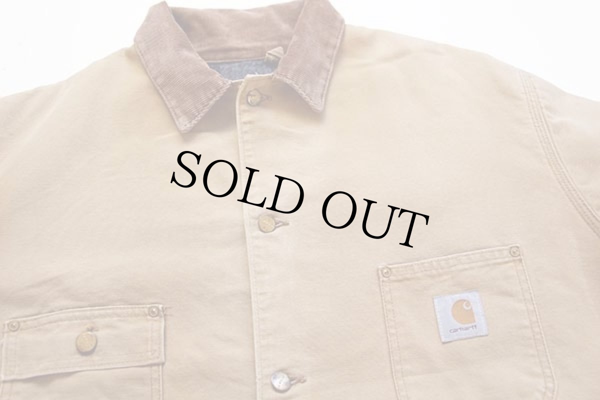 画像3: 80s carharttカーハート ブランケットライナー ダック地 チョアコート カバーオール 茶 (3)