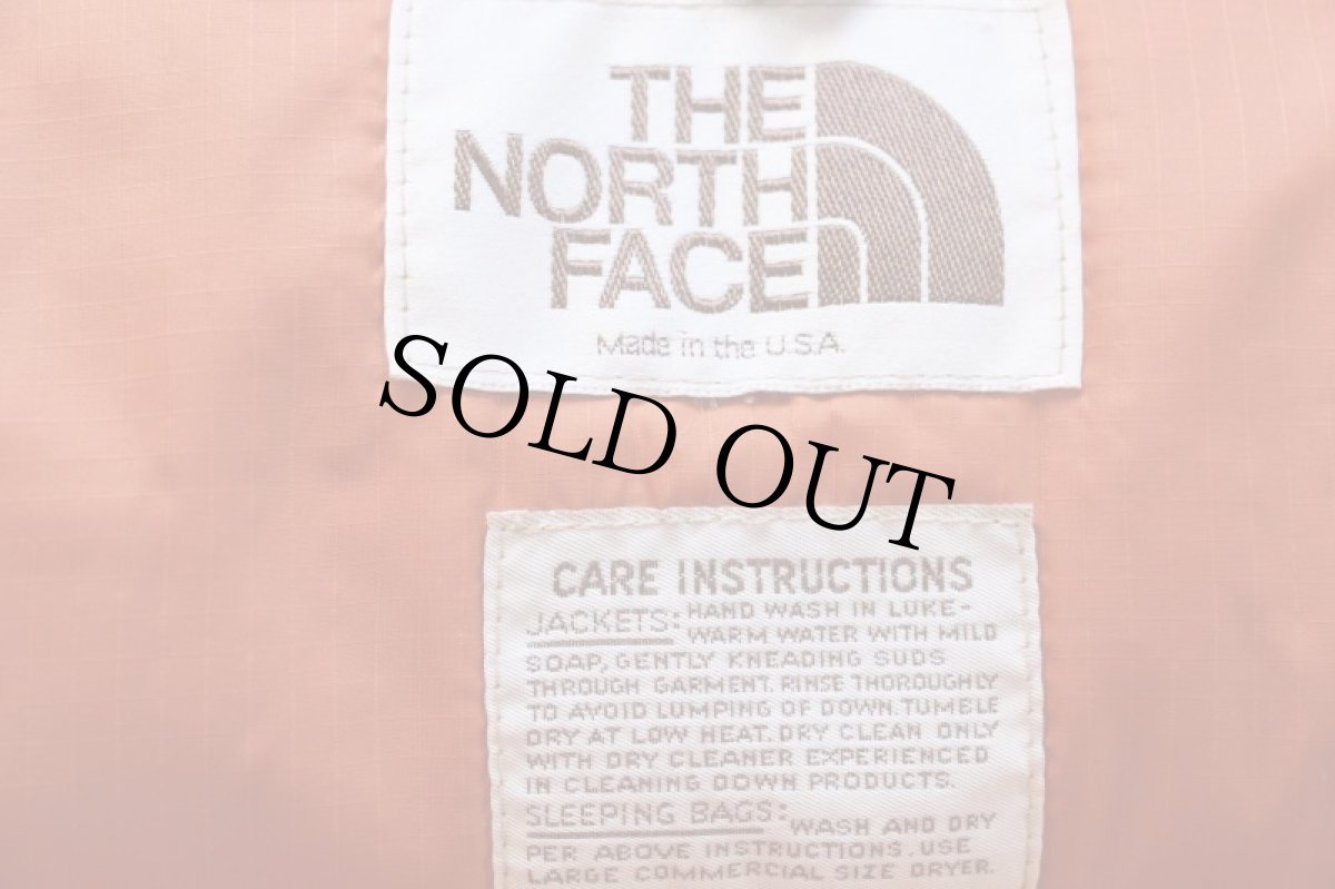 画像4: 80s USA製 THE NORTH FACEノースフェイス 茶タグ ダウンジャケット タン (4)