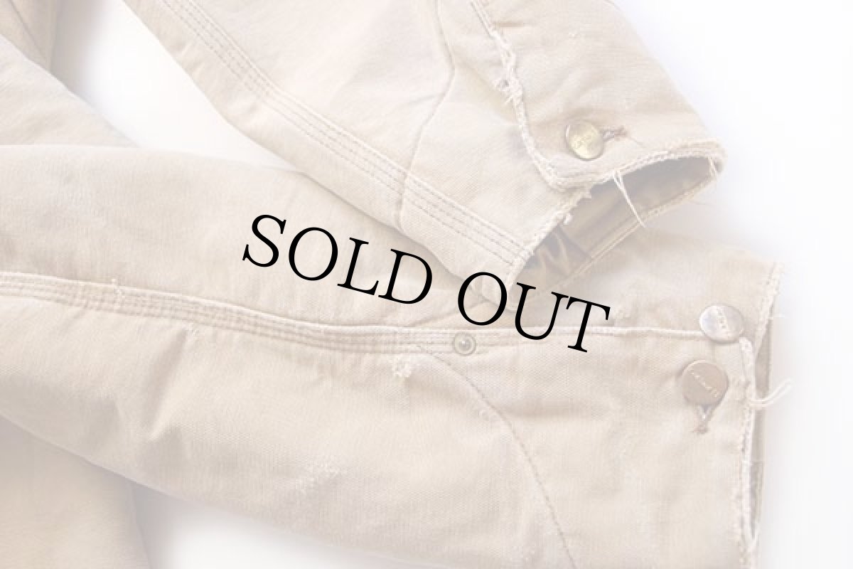 画像5: 80s carharttカーハート ブランケットライナー ダック地 チョアコート カバーオール 茶 (5)