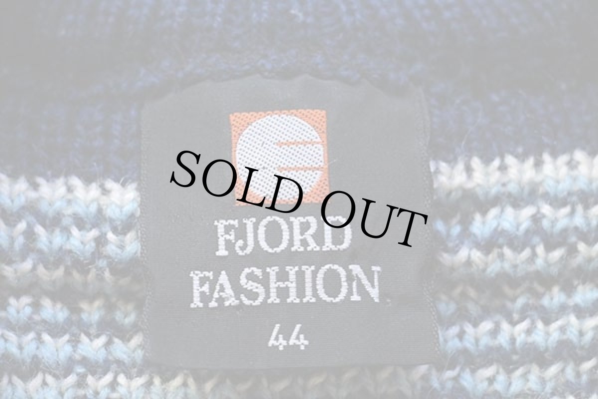 画像4: ノルウェー製 FJORD FASHION ノルディック柄 チロリアンテープ ウールニット カーディガン 44 (4)