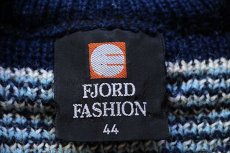 画像4: ノルウェー製 FJORD FASHION ノルディック柄 チロリアンテープ ウールニット カーディガン 44 (4)