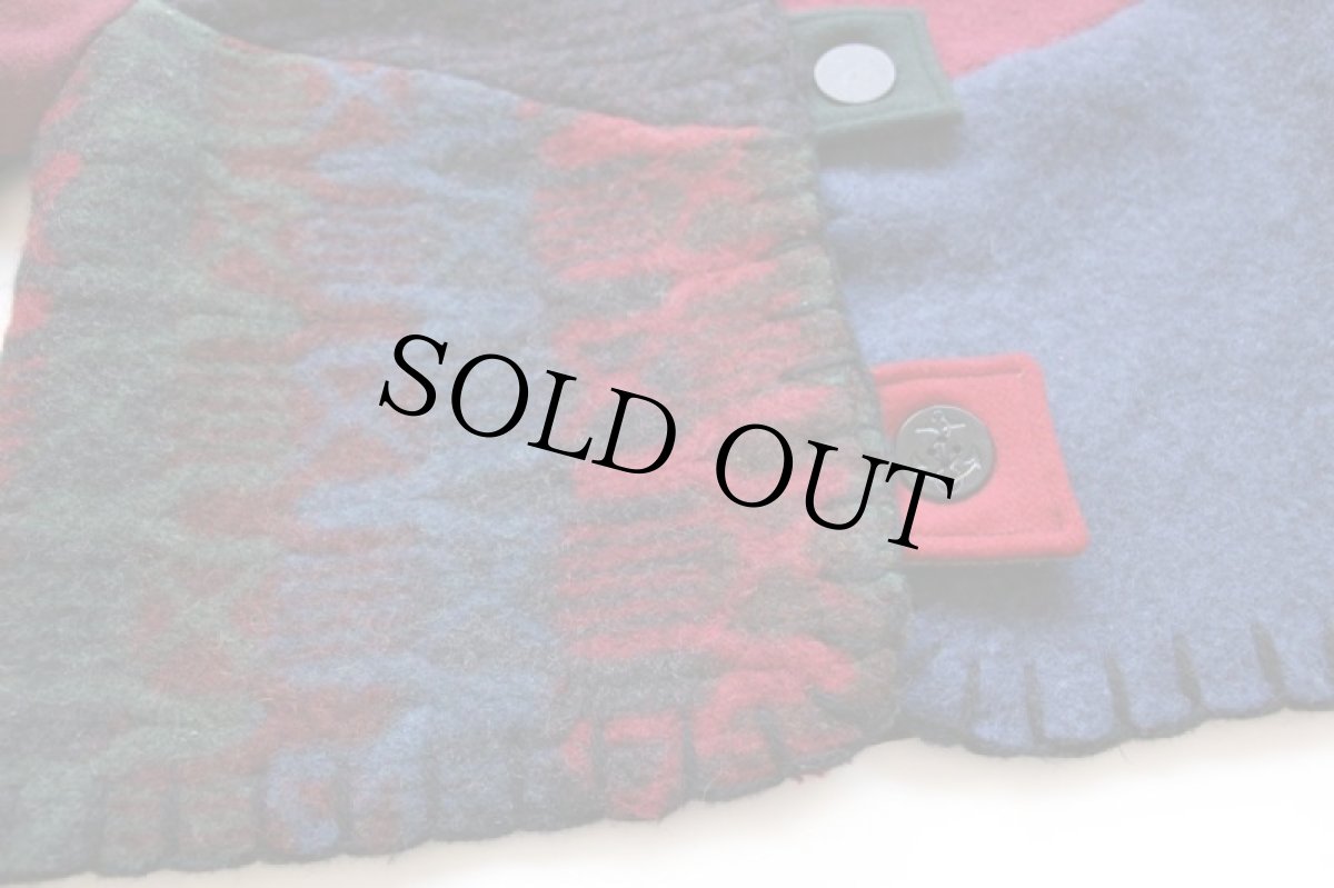 画像5: USA製 Baabaazuzu リメイク クレイジー 切り替え ウールジャケット L (5)