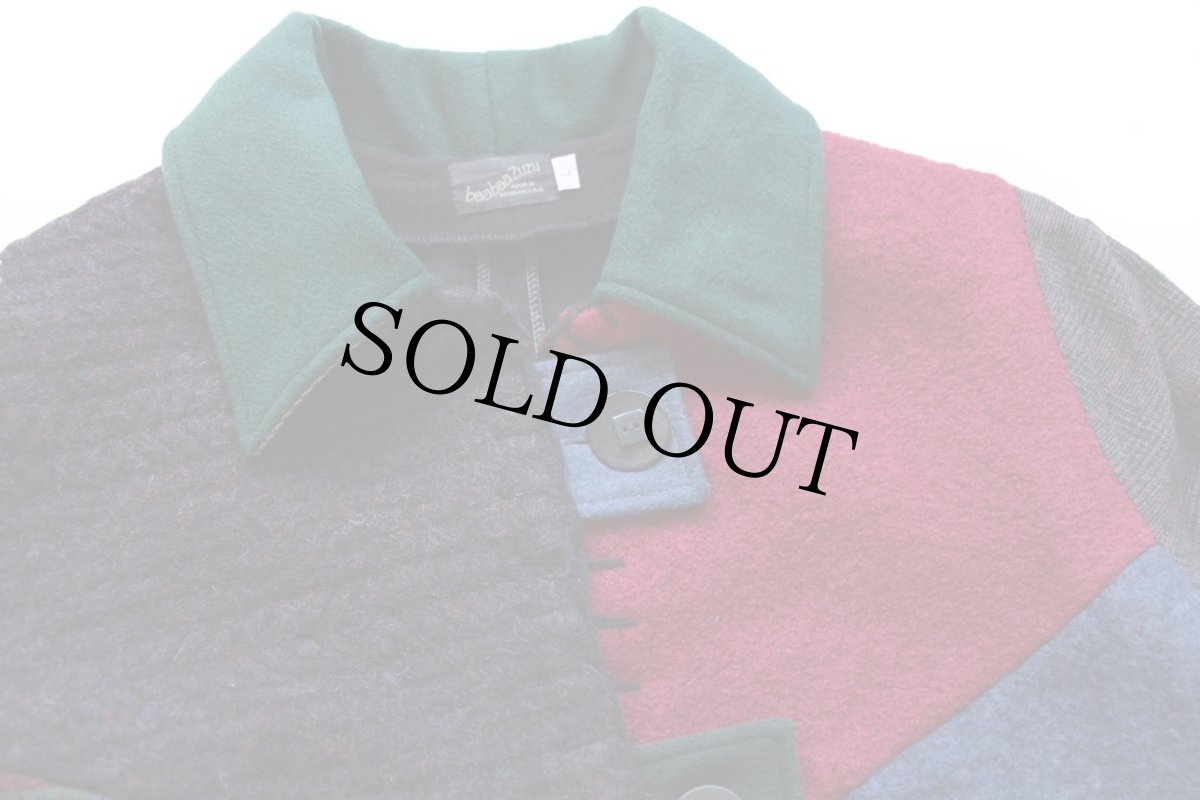 画像3: USA製 Baabaazuzu リメイク クレイジー 切り替え ウールジャケット L (3)