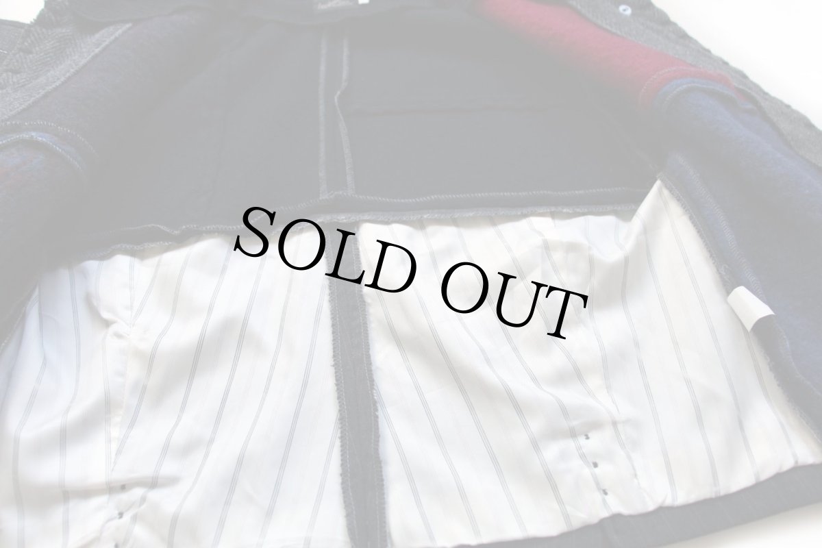 画像6: USA製 Baabaazuzu リメイク クレイジー 切り替え ウールジャケット L (6)