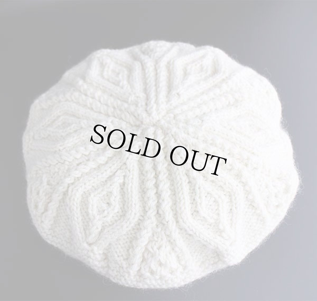 画像4: ビンテージ Tara ハンドメイド ケーブル編み ウールニット キャスケット ナチュラル★フィッシャーマン (4)