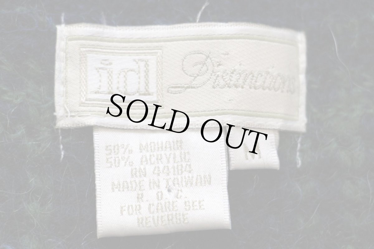 画像4: 80s id Distinations タータンチェック Vネック モヘヤ ニット セーター M (4)