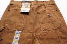 画像5: 未使用★メキシコ製 carharttカーハート ダック地 ダブルニー ペインターパンツ 茶 w32 L32 (5)