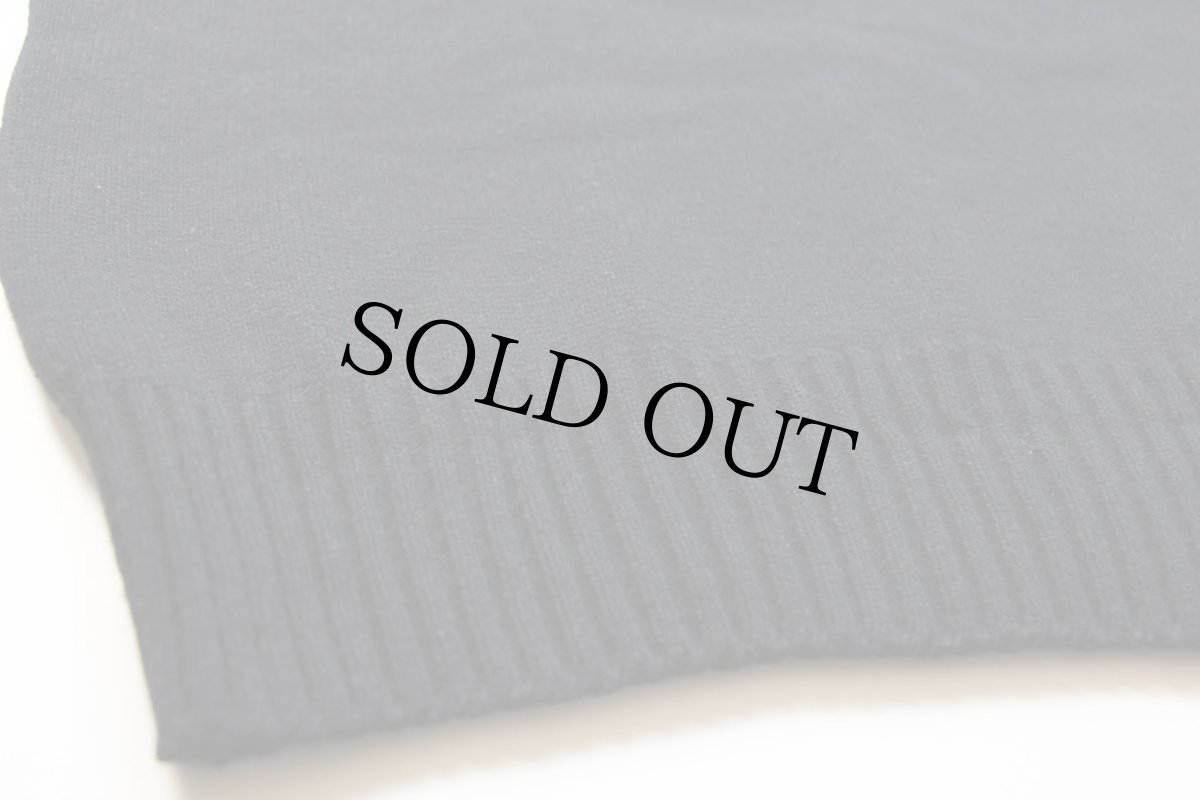 画像5: 英国製 Citadel Vネック アクリルニット コマンドセーター 黒 L (5)