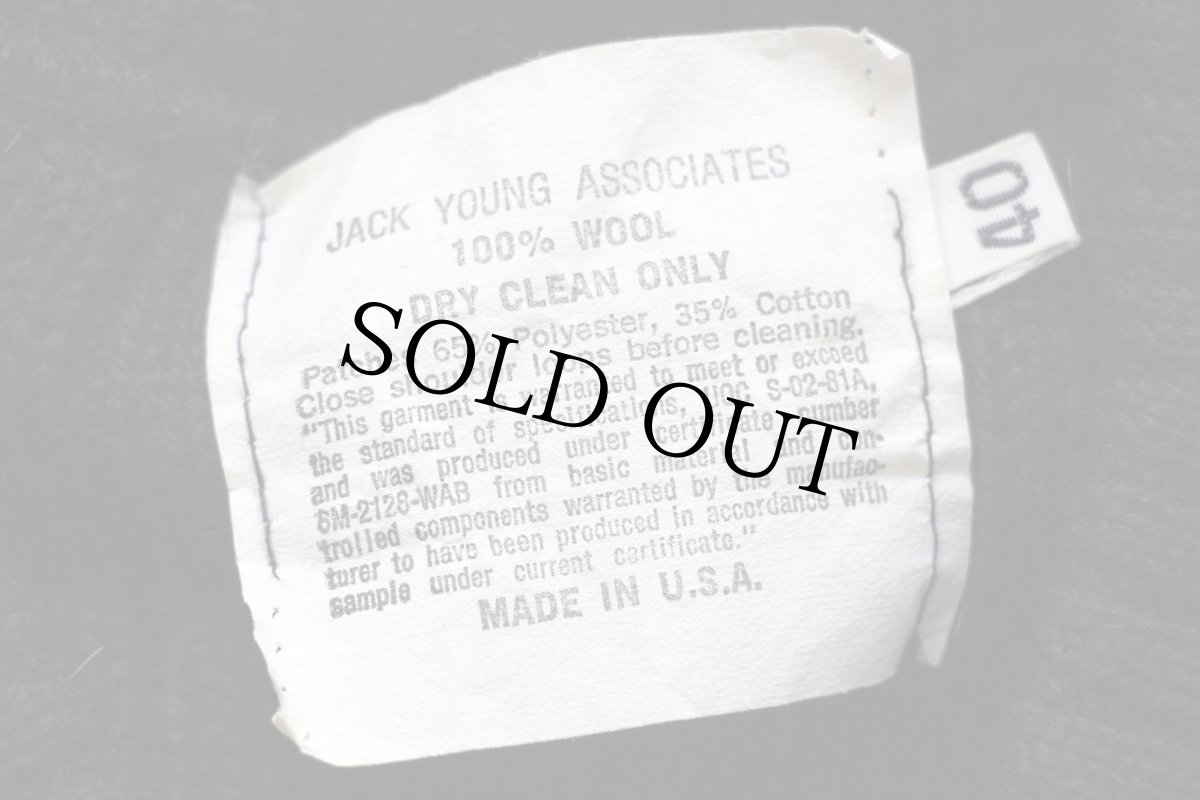 画像4: USA製 JACK YOUNG Vネック ウールニット コマンドセーター 黒 40 (4)