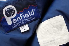 画像4: 90s USA製 Penfieldペンフィールド ナイロン ダウンベスト 紺 L (4)