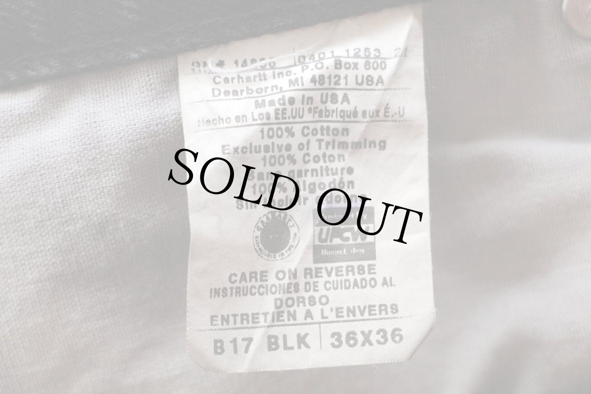 画像6: 00s USA製 carharttカーハート ブラック デニムパンツ w36 L36 (6)