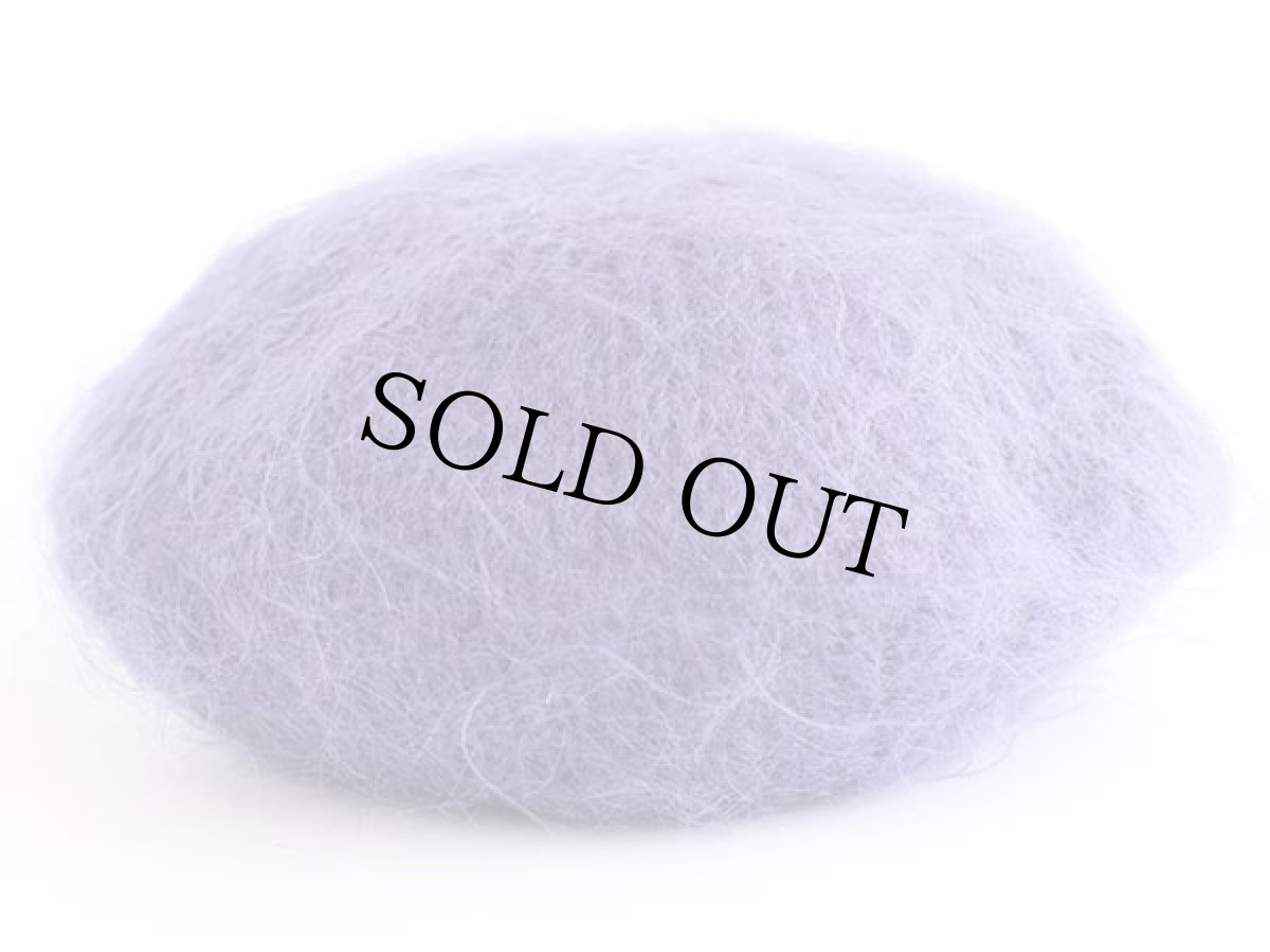 画像2: ビンテージ ハンドメイド モヘヤ ニット ベレー帽 紫 (2)