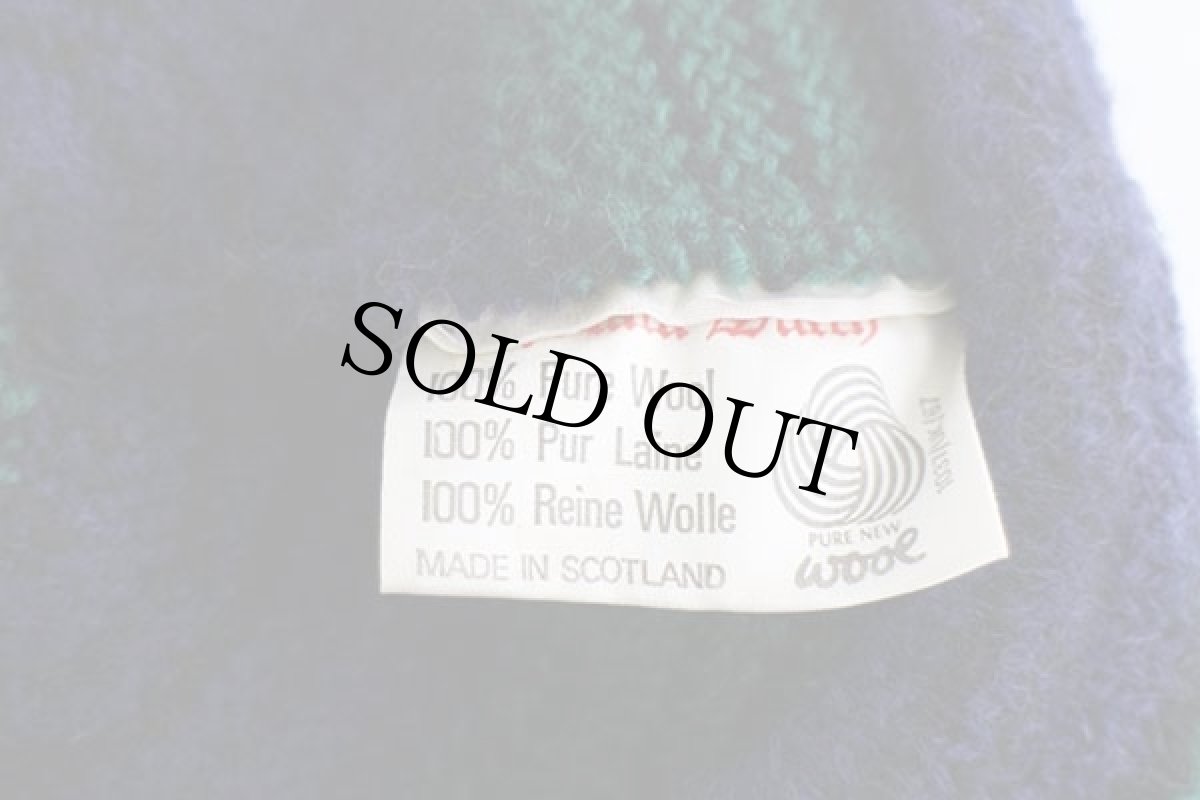 画像5: ビンテージ スコットランド製 ブラックウォッチ ウールニット ベレー帽 (5)