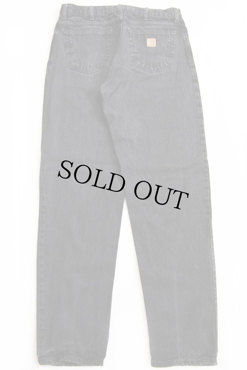 画像3: 00s USA製 carharttカーハート ブラック デニムパンツ w36 L36 (3)