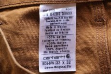 画像6: 未使用★メキシコ製 carharttカーハート ダック地 ダブルニー ペインターパンツ 茶 w32 L32 (6)